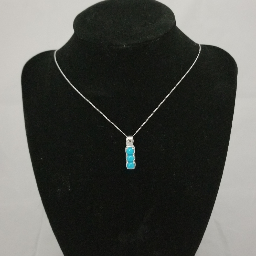 Sleeping Beauty Turquoise Necklace Platinum